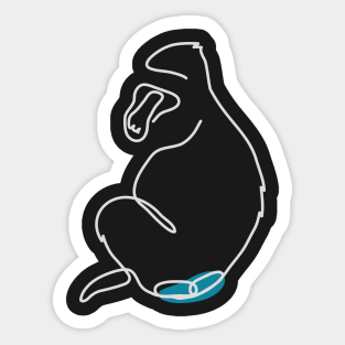 Blue Butt Baboon Sticker